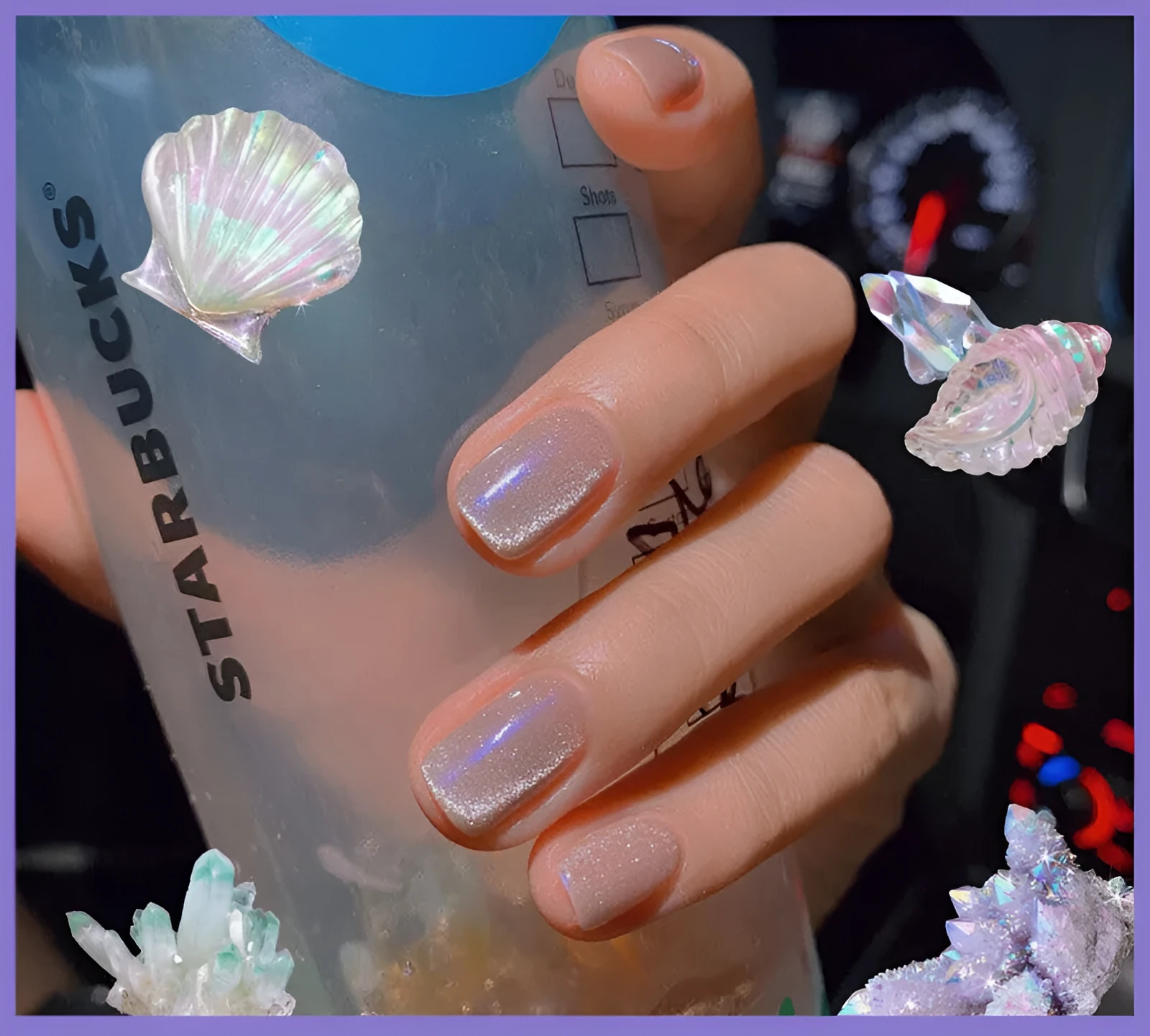 Milk tea crystal stone cat eye nail polish 10ml bottle with magnetic wand in multiple colour options