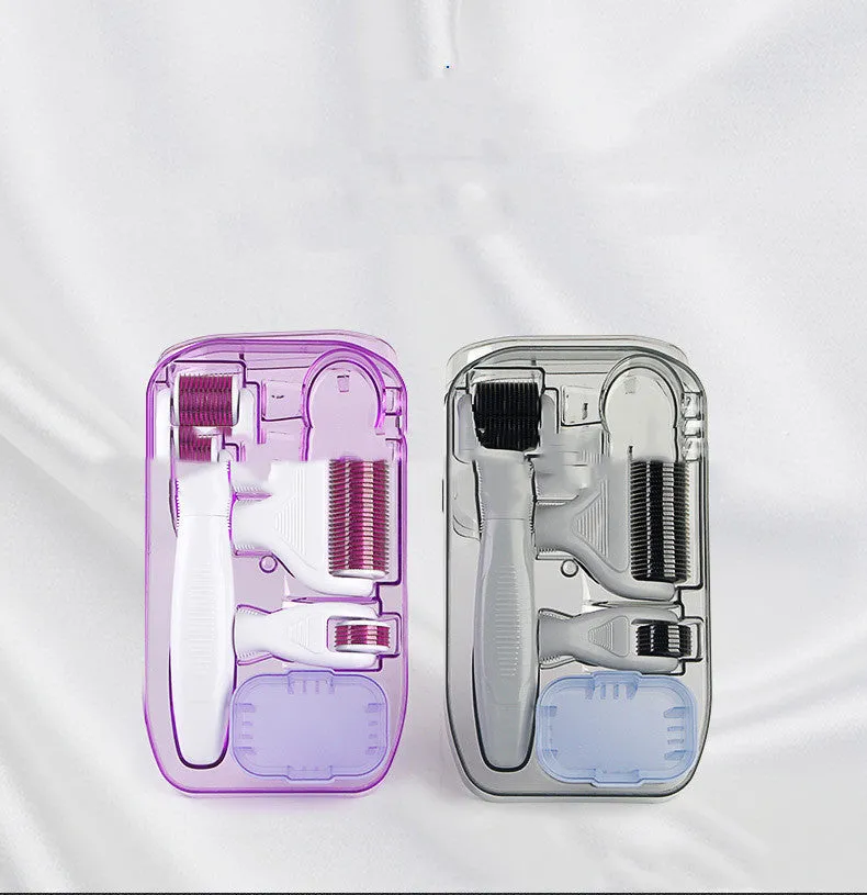 4-in-1 beauty care tool set in white purple for nursing skin care