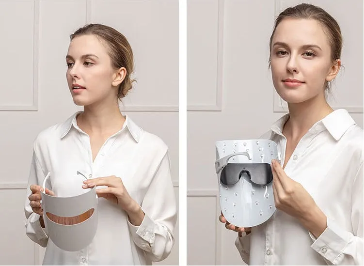 Acne beauty mask with red orange and blue light therapy, 150x158x204mm, 61g, four style options