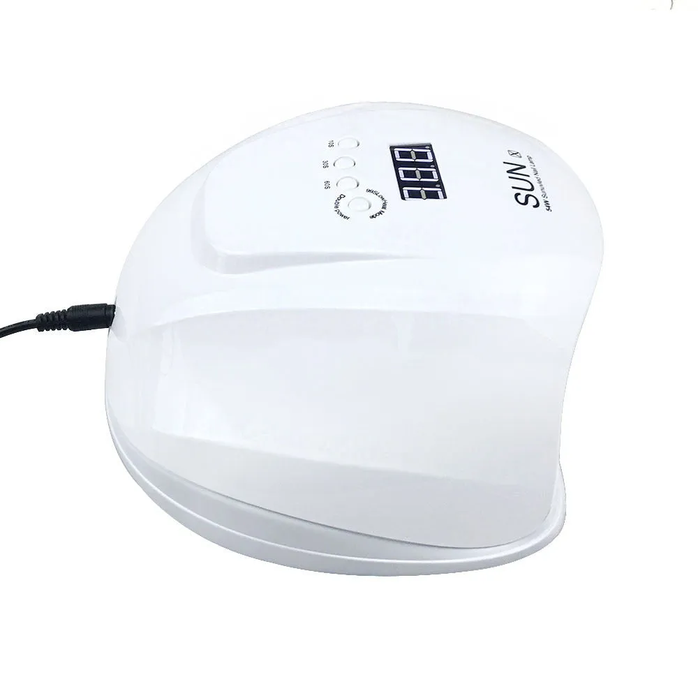 54W UV LED nail lamp dryer with universal voltage for gel polish curing