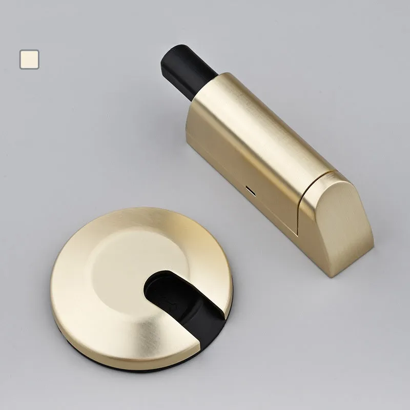 Modern invisible door stopper in zinc alloy with minimalist design for bedroom use