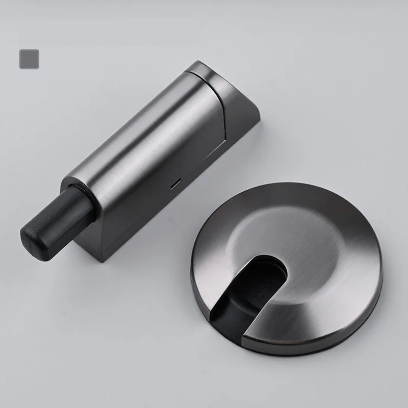 Modern invisible door stopper in zinc alloy with minimalist design for bedroom use