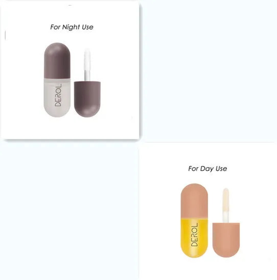 5.5cm lip care serum tube with non-sticky plumping formula in ginger and mint variants