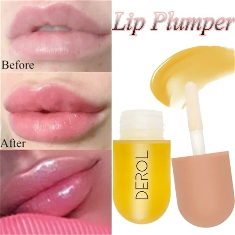 5.5cm lip care serum tube with non-sticky plumping formula in ginger and mint variants