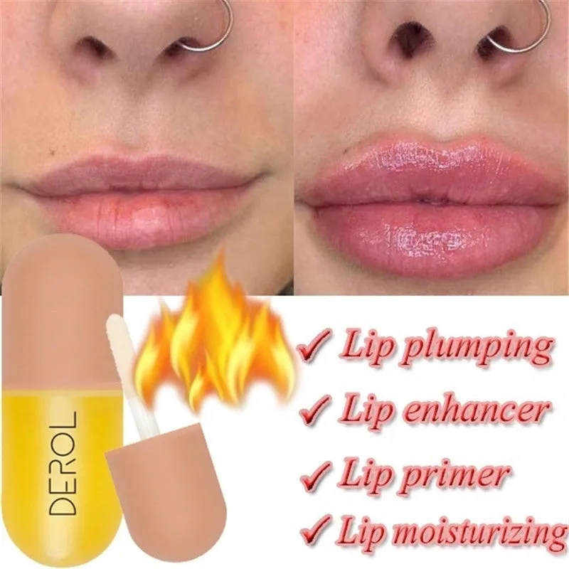 5.5cm lip care serum tube with non-sticky plumping formula in ginger and mint variants
