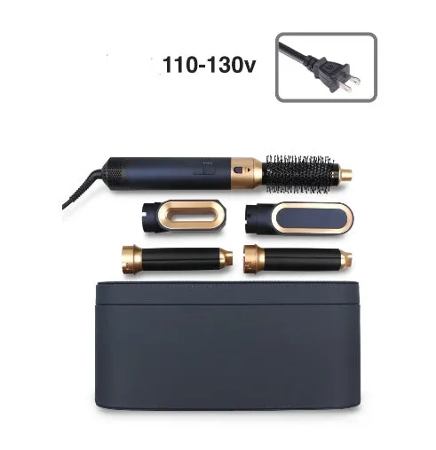 5-in-1 hot air comb with ceramic thermal conductor over 31mm diameter in black