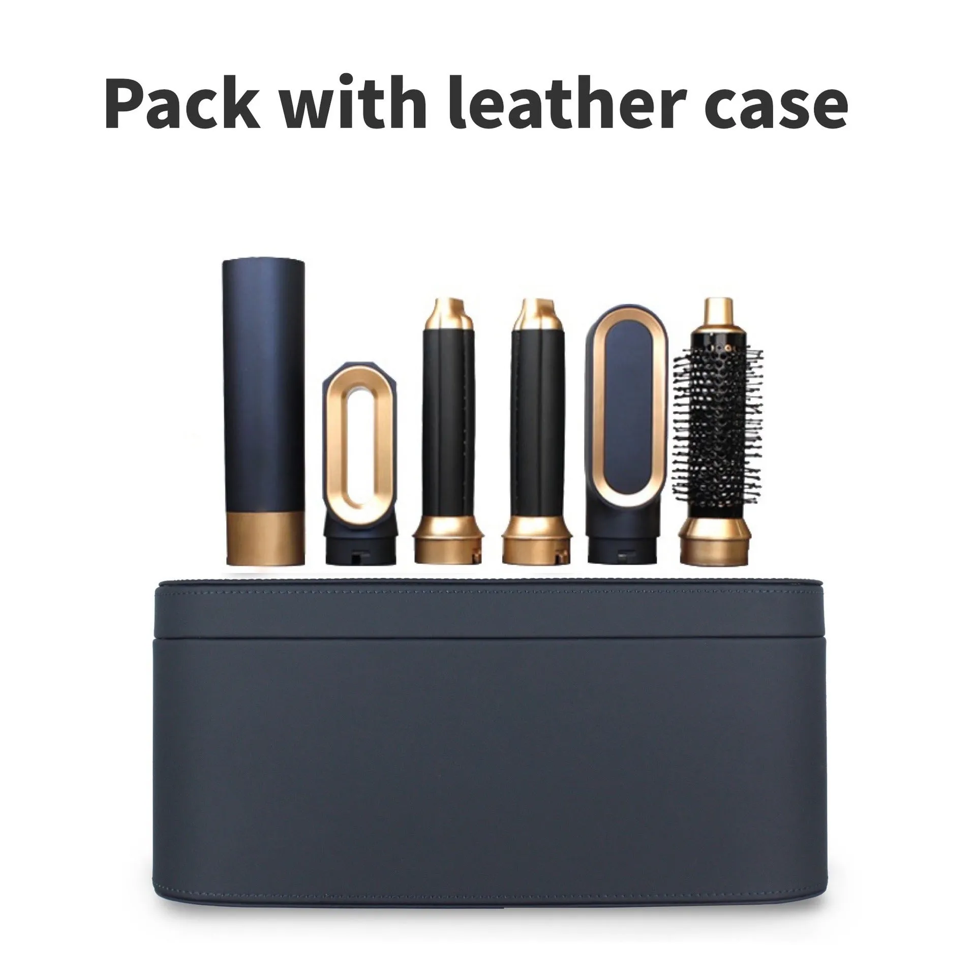 5-in-1 hot air comb with ceramic thermal conductor over 31mm diameter in black