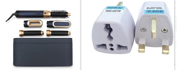 5-in-1 hot air comb with ceramic thermal conductor over 31mm diameter in black
