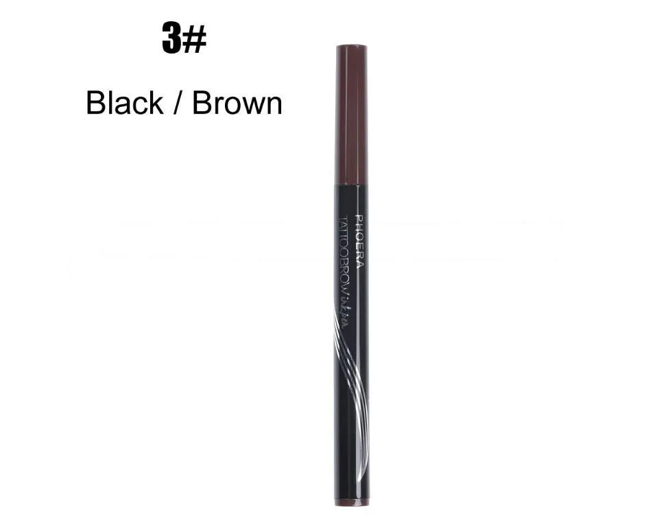 Ultra-fine four-comb waterproof eyebrow pencil in Blonde, Brown, and Brunette with compact 13g size