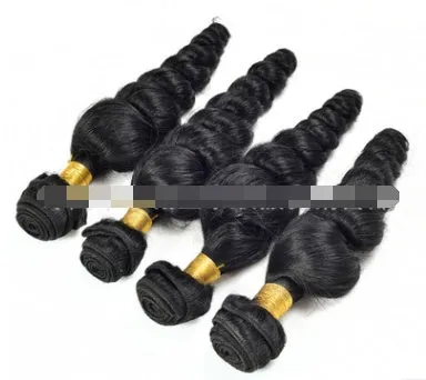 Loose wave virgin human hair wig curtain in natural black, 100% real hair, factory direct price