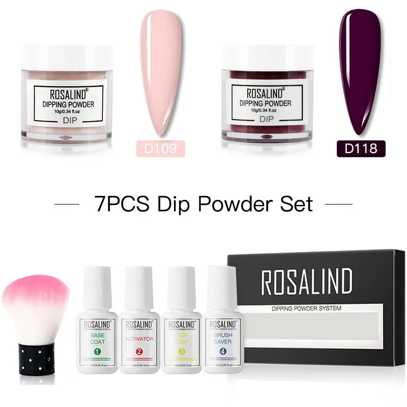 Nail Beauty Set dipping powder kit with 10g infiltration powder pots, activator, and top coat in multiple style options