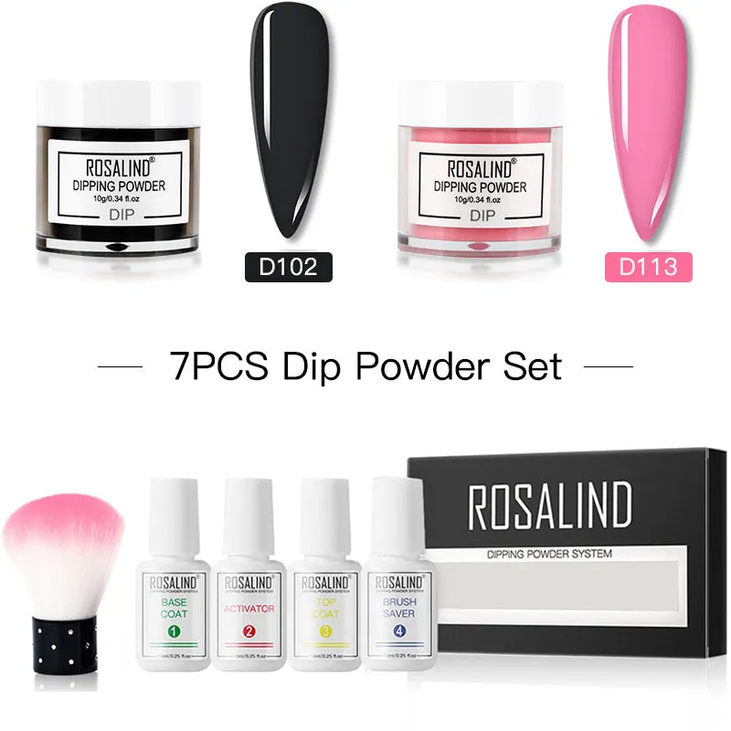 Nail Beauty Set dipping powder kit with 10g infiltration powder pots, activator, and top coat in multiple style options