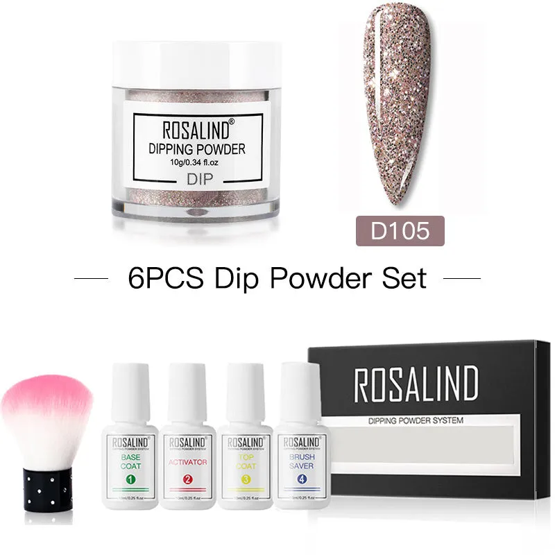 Nail Beauty Set dipping powder kit with 10g infiltration powder pots, activator, and top coat in multiple style options