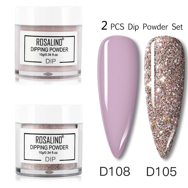 Nail Beauty Set dipping powder kit with 10g infiltration powder pots, activator, and top coat in multiple style options