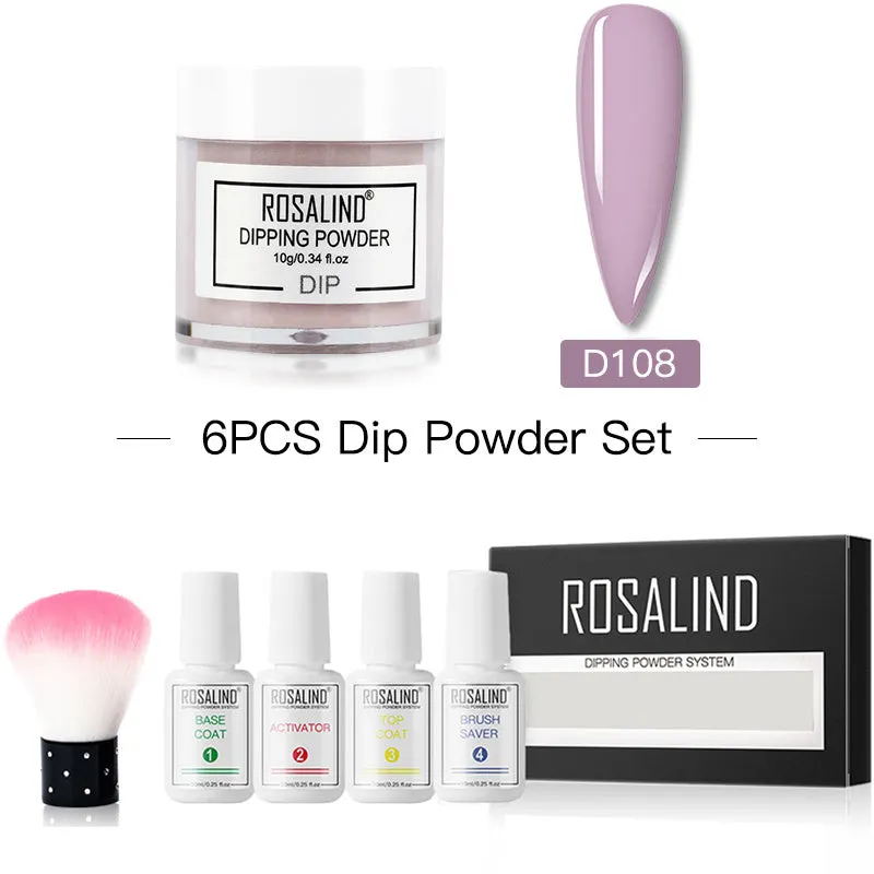 Nail Beauty Set dipping powder kit with 10g infiltration powder pots, activator, and top coat in multiple style options
