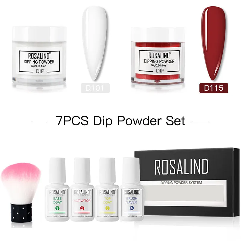 Nail Beauty Set dipping powder kit with 10g infiltration powder pots, activator, and top coat in multiple style options