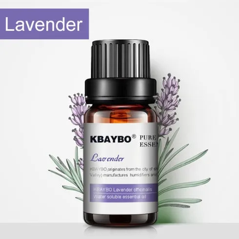 Six 10ml essential oil bottles lavender lemongrass tea tree peppermint rosemary orange for aromatherapy