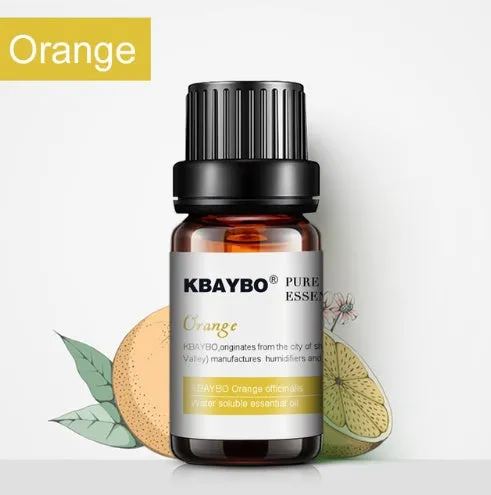 Six 10ml essential oil bottles lavender lemongrass tea tree peppermint rosemary orange for aromatherapy