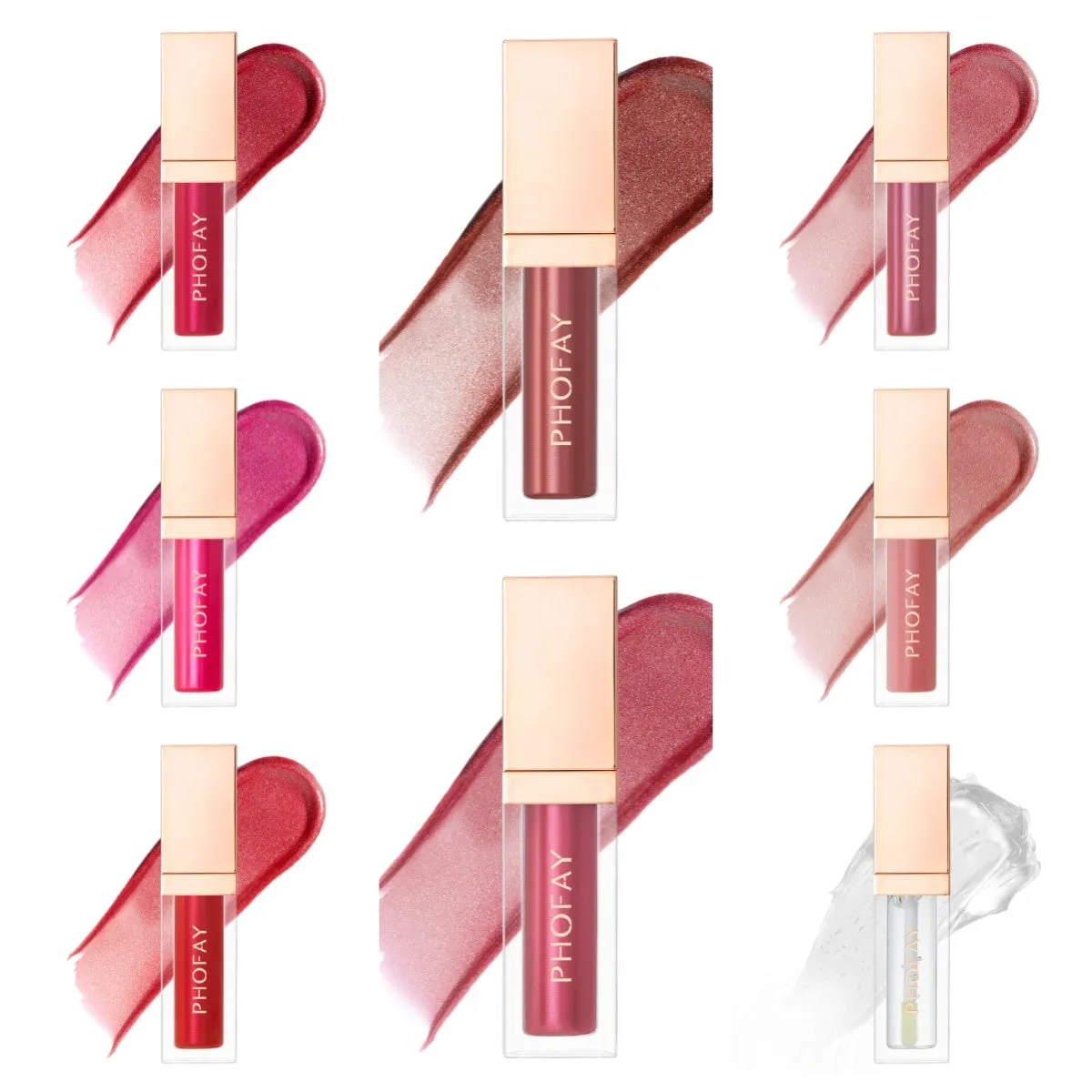 PHOFAY ultra-glossy lip gloss 6ml tube with high-shine finish