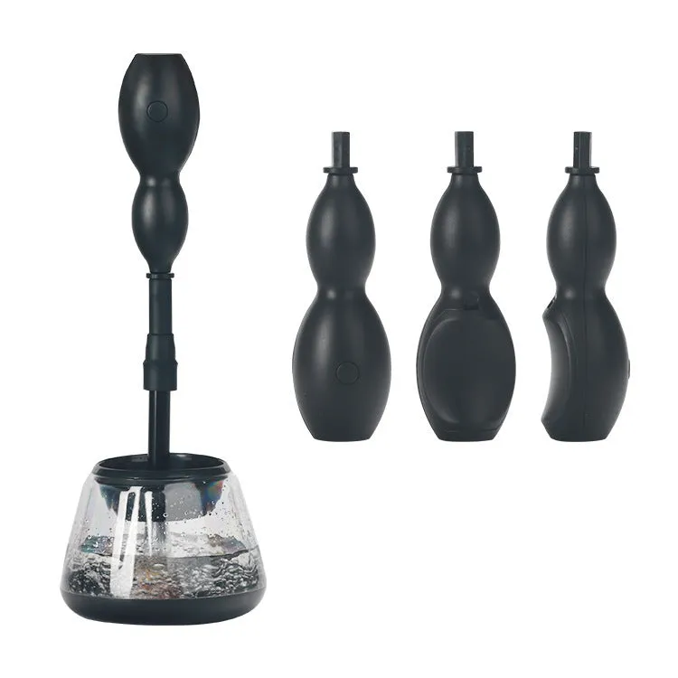 Electric makeup brush cleaner machine with three silicone cans in carton packaging