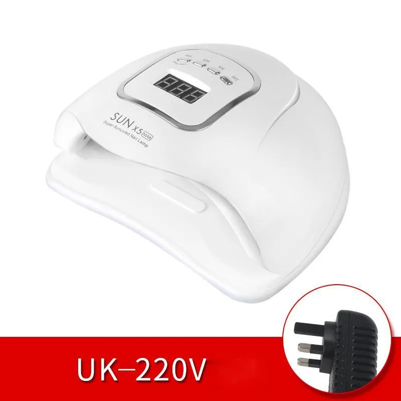 Quick dry nail phototherapy machine, dual UV light 365+405nm, auto induction, pink ABS plastic, 22x21.5x10cm