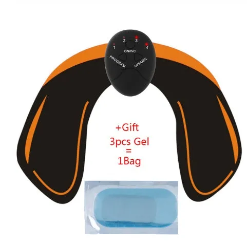 Hip vibration massager with adjustable intensity, lightweight 0.38kg, available in white colour with patch