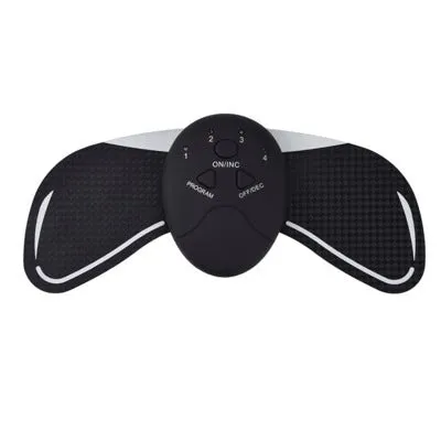 Hip vibration massager with adjustable intensity, lightweight 0.38kg, available in white colour with patch