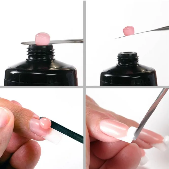 MSHARE Acrylic Poly Gel nail extension kit with UV builder gel and slip solution in pink, 30g tube