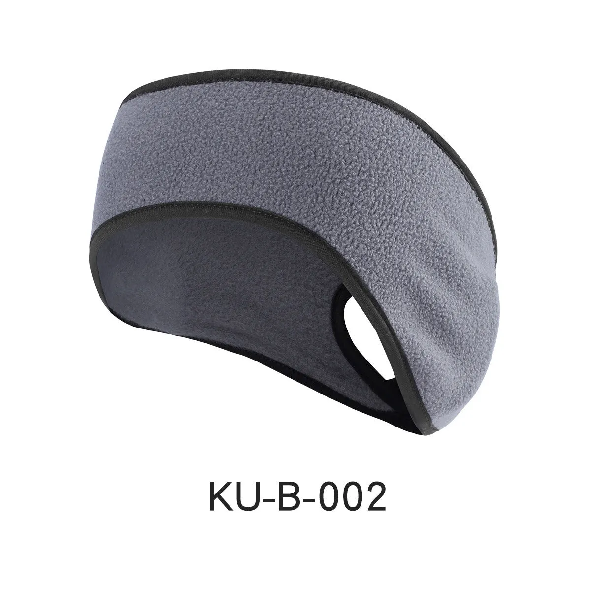 Fleece lined sports headband with ponytail opening, contour fit, one size, available in black