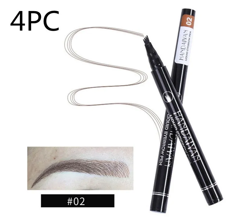 Microblading eyebrow pencil with waterproof fork tip in five colour options for natural brows