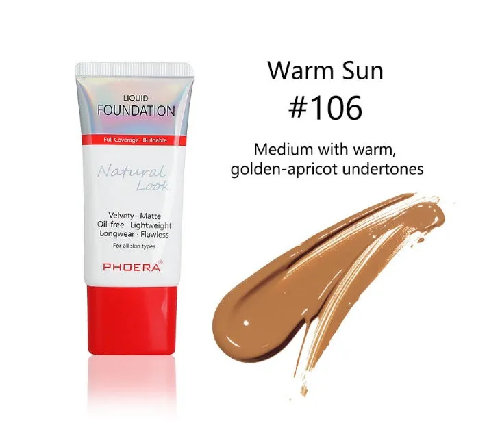 Matte silky liquid foundation tube in shade 101 Porcelain