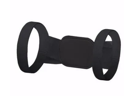 Humpback correction belt in black with magnet, made from breathable sponge and diving cloth