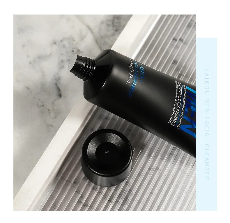 Men's foaming facial scrub cleanser 50g tube with moisturising formula