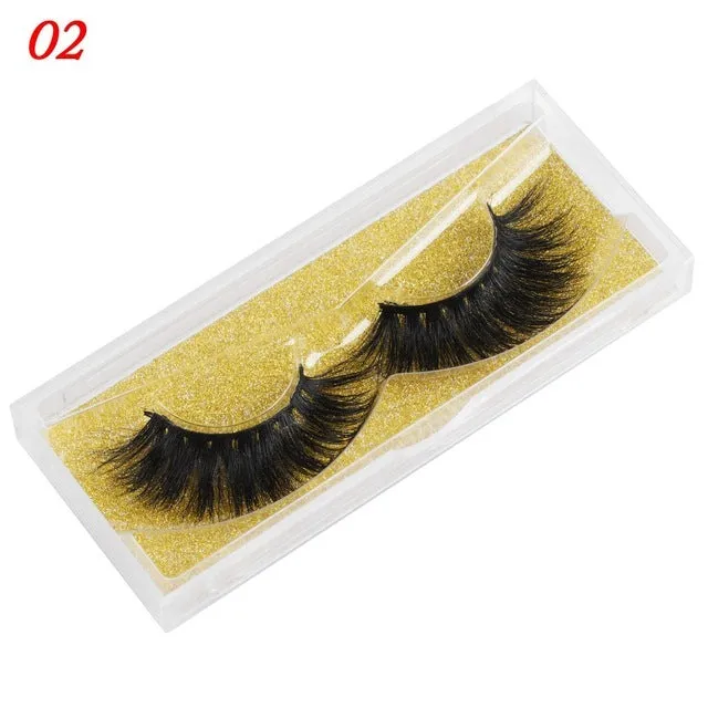 25mm wispy mink eyelashes with 5D handmade black hair and plastic cotton stalk