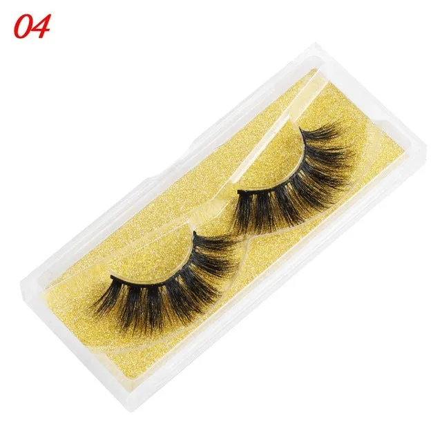 25mm wispy mink eyelashes with 5D handmade black hair and plastic cotton stalk
