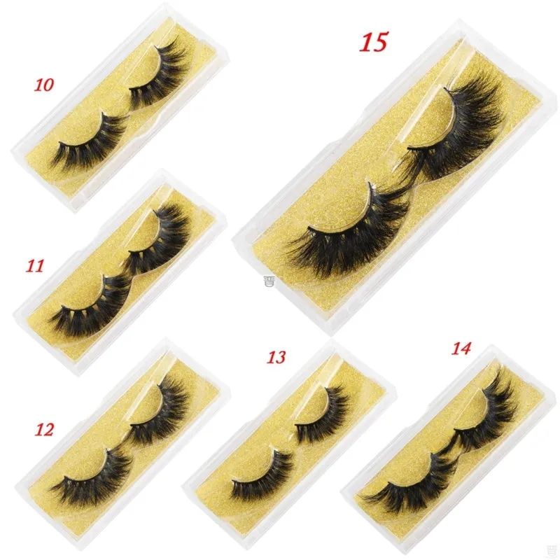 25mm wispy mink eyelashes with 5D handmade black hair and plastic cotton stalk