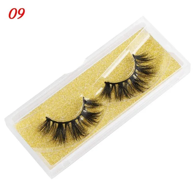 25mm wispy mink eyelashes with 5D handmade black hair and plastic cotton stalk