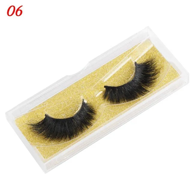 25mm wispy mink eyelashes with 5D handmade black hair and plastic cotton stalk
