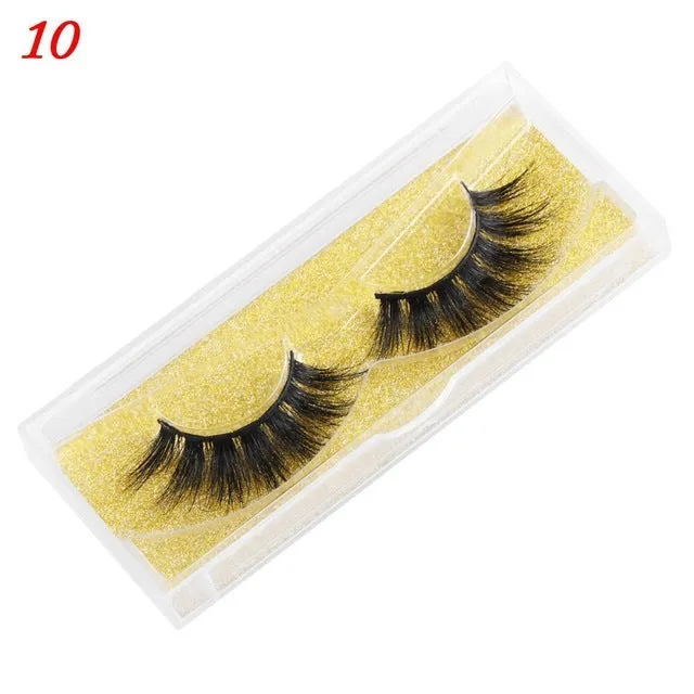 25mm wispy mink eyelashes with 5D handmade black hair and plastic cotton stalk