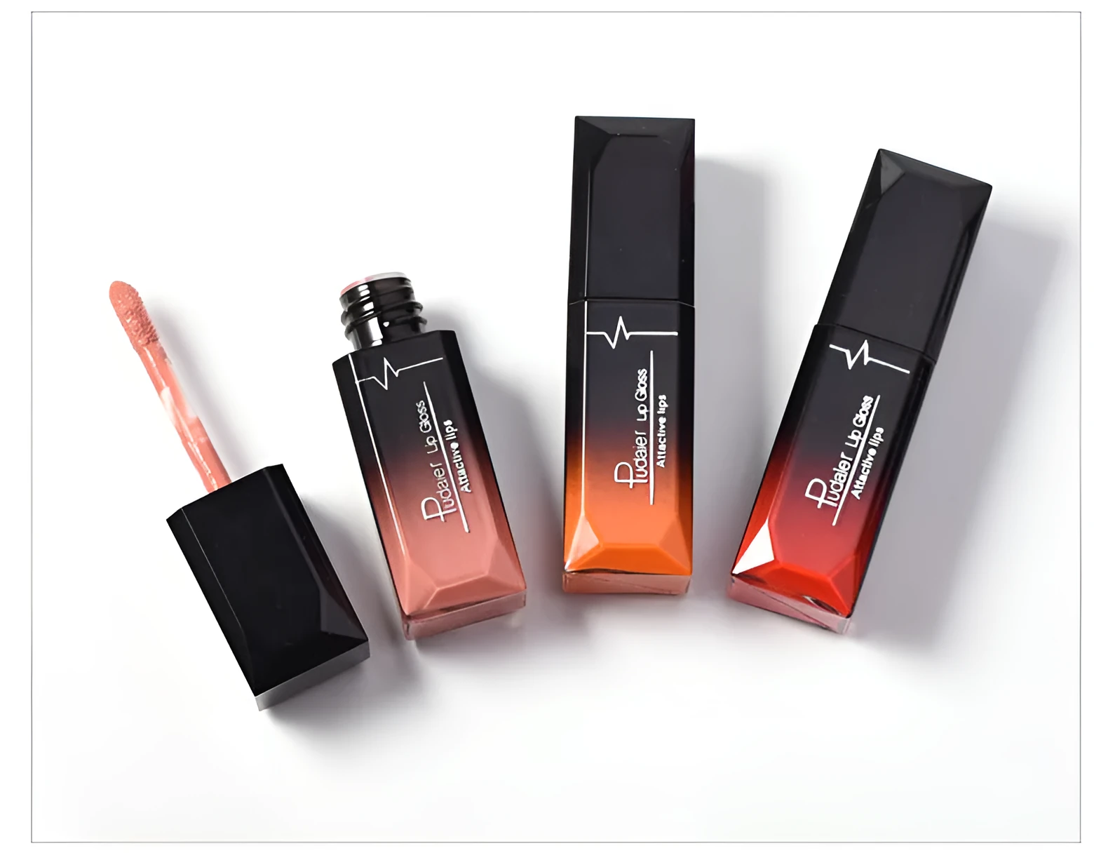Matte long-lasting waterproof lip gloss tube with 8ml capacity and 17 colour options