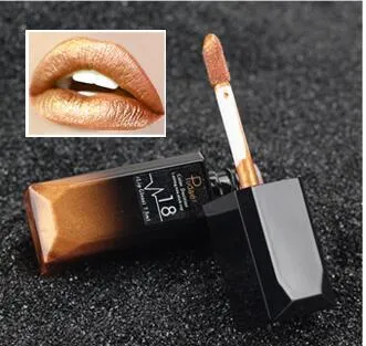 Matte long-lasting waterproof lip gloss tube with 8ml capacity and 17 colour options