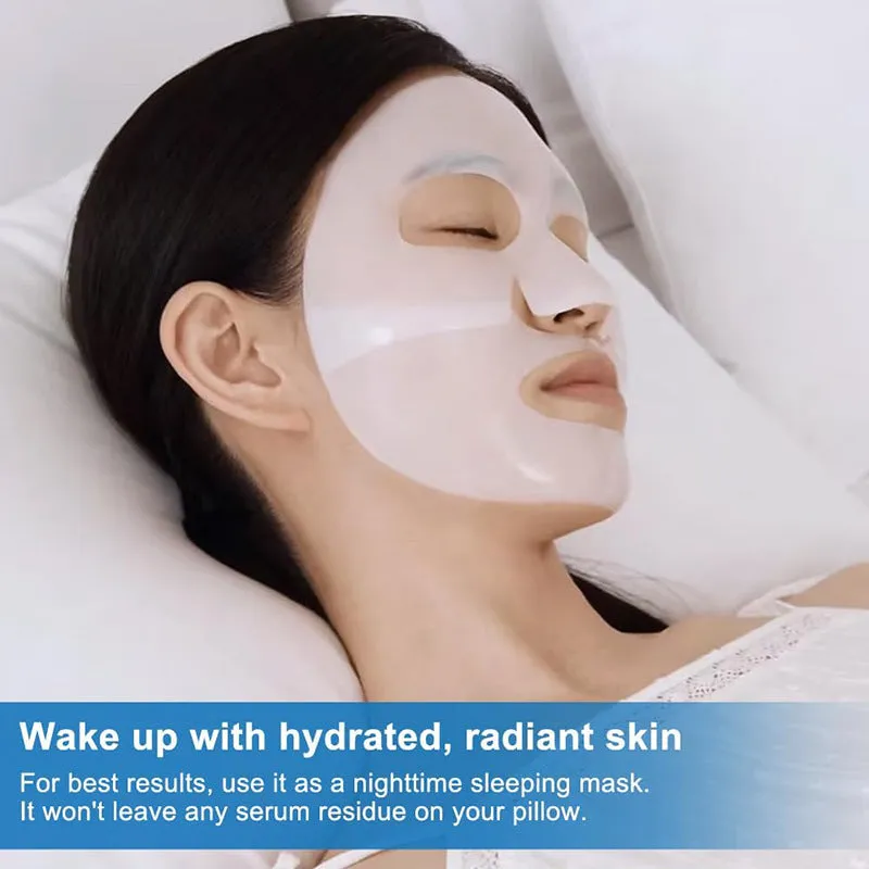 Collagen face mask box of 4 pieces, each 34g, for firming, hydrating and brightening skin