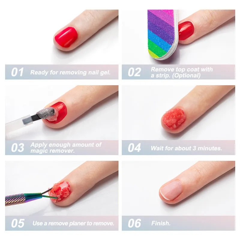 15ml nail polish remover with sticky texture nail armour gel dissolver in small container