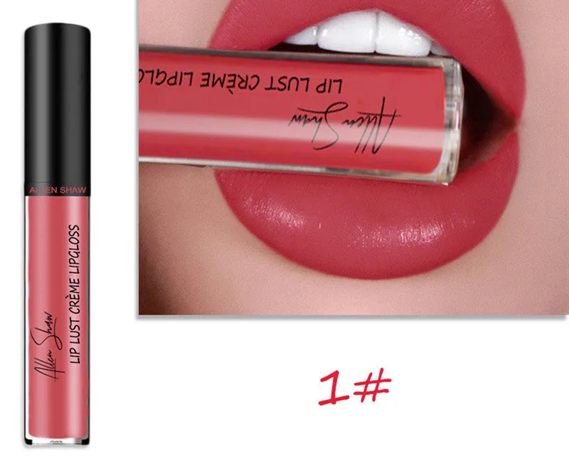 Silky cream texture lip gloss lipstick mineral lip glaze with glossy shine, available in multiple colours