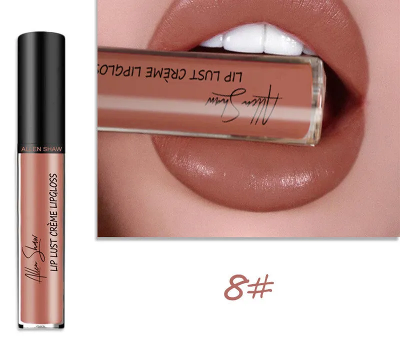 Silky cream texture lip gloss lipstick mineral lip glaze with glossy shine, available in multiple colours