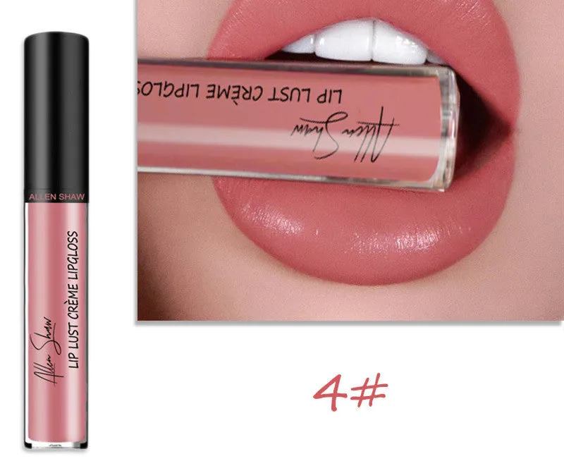 Silky cream texture lip gloss lipstick mineral lip glaze with glossy shine, available in multiple colours