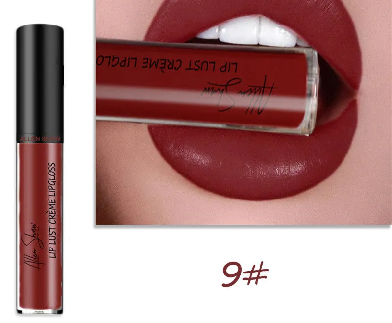 Silky cream texture lip gloss lipstick mineral lip glaze with glossy shine, available in multiple colours