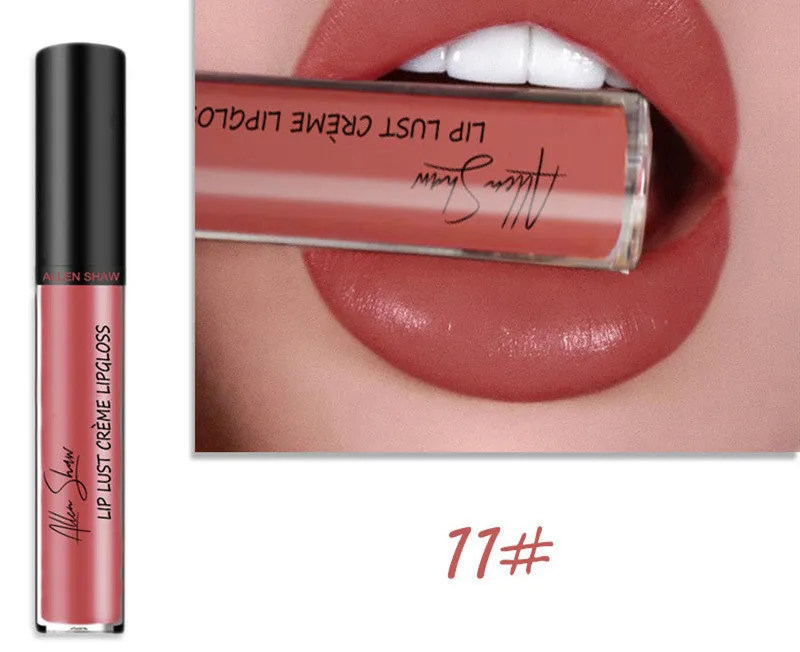 Silky cream texture lip gloss lipstick mineral lip glaze with glossy shine, available in multiple colours