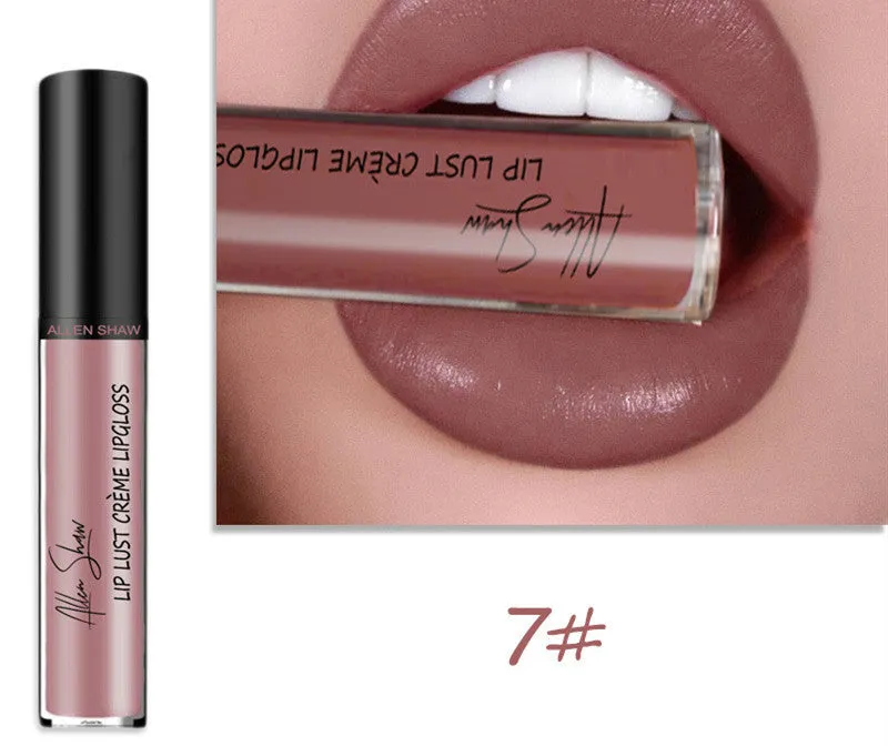 Silky cream texture lip gloss lipstick mineral lip glaze with glossy shine, available in multiple colours