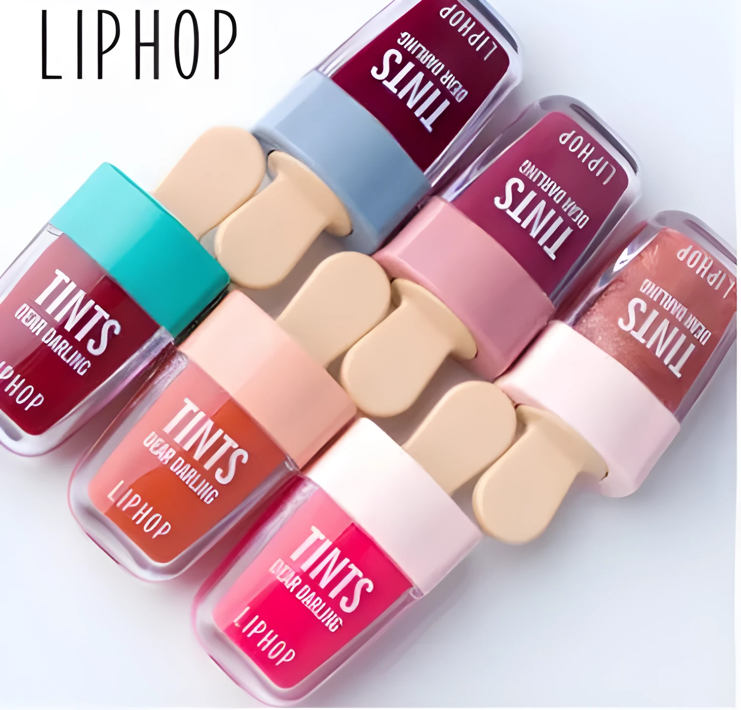 NOVO Ice Cream Lip Gloss in six colours: Orange, Peach, Watermelon. Waterproof, long-lasting liquid lipstick. 4.5ml tube.